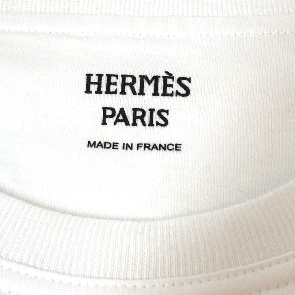 Hermes One Piece Cotton White Apparel De Re Boucle Women 42