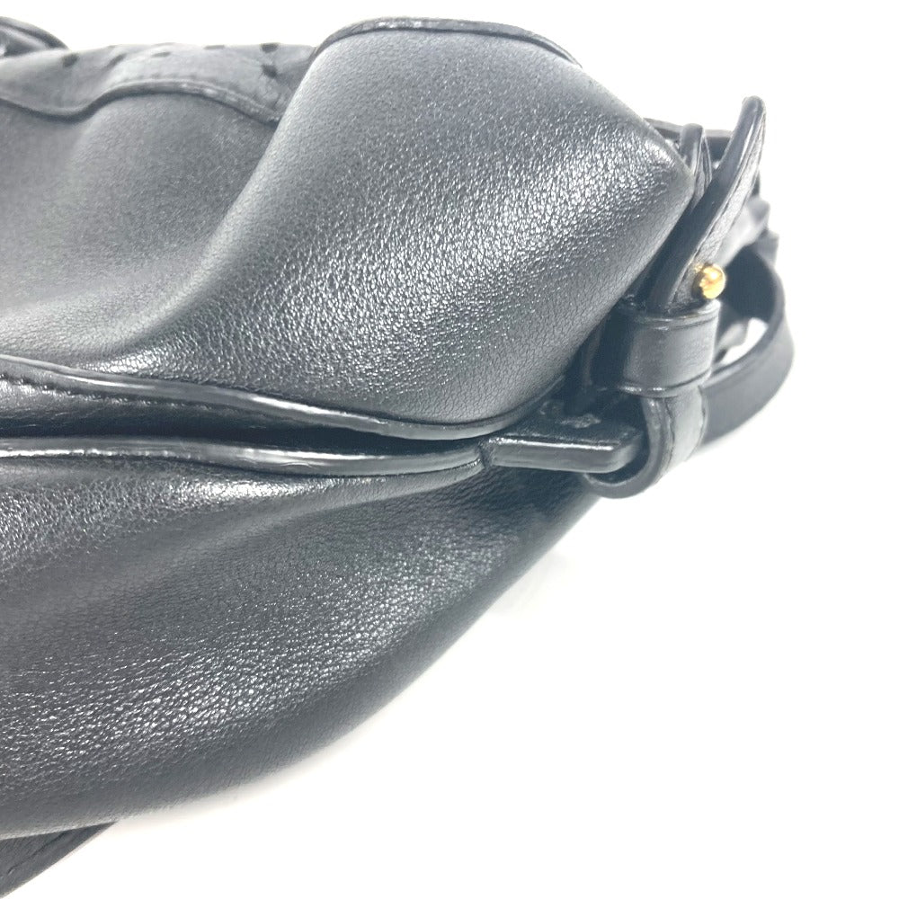 Louis Vuitton Shoulder Bag M94072 Calf Leather Black Perfo Flore Saumur30