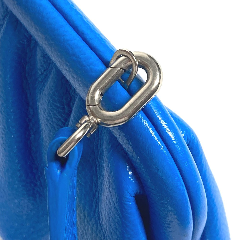 Balenciaga Clutch Bag 618895 Leather Blue Cloud Xs Logo Cloud Women