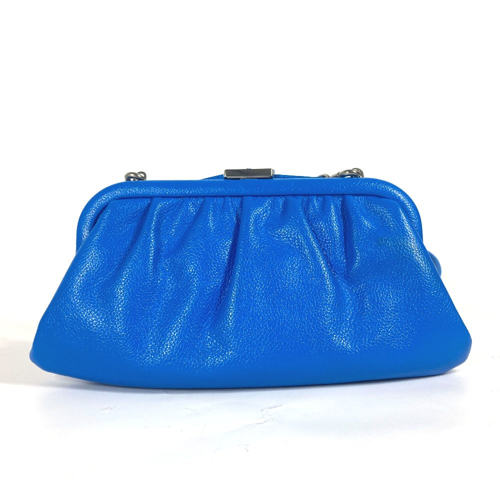 Balenciaga Clutch Bag 618895 Leather Blue Cloud Xs Logo Cloud Women