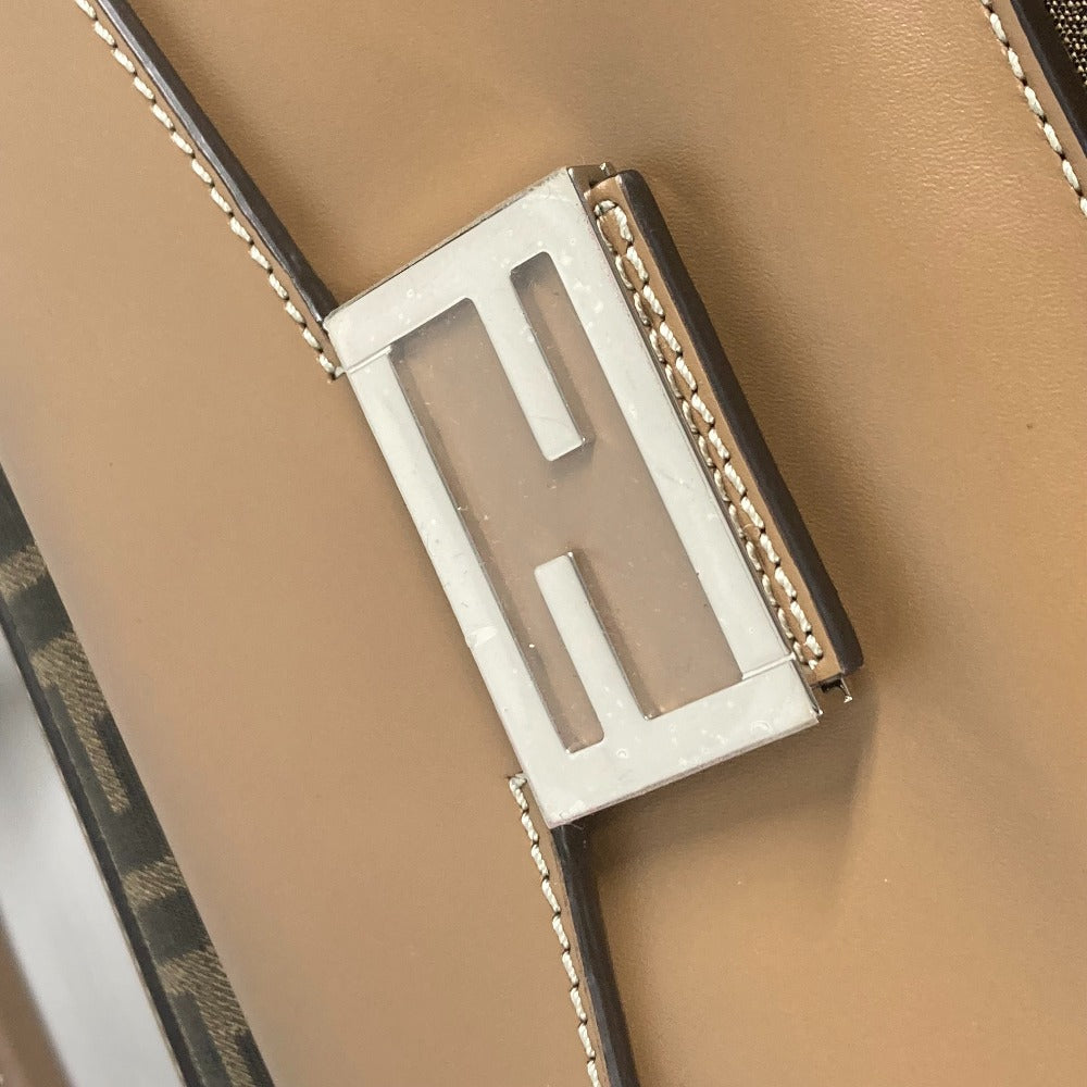 Fendi Handbag 7Va571 Canvas / Leather Brown Zucca Soft Trunk