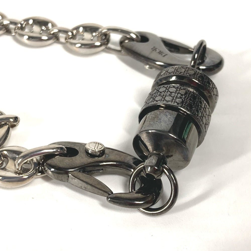 Dior Necklace N2062Hommt Metal Silvertype Chain Necklace Accessories Cylinder Cannage Mens