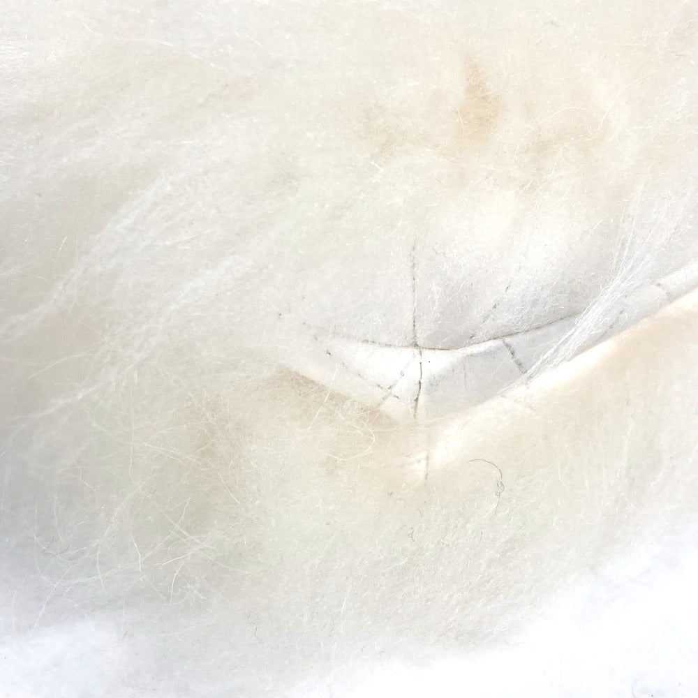 Chanel Handbag Fur, Leather White Crossbody Cc Coco Mark Matelasse Women