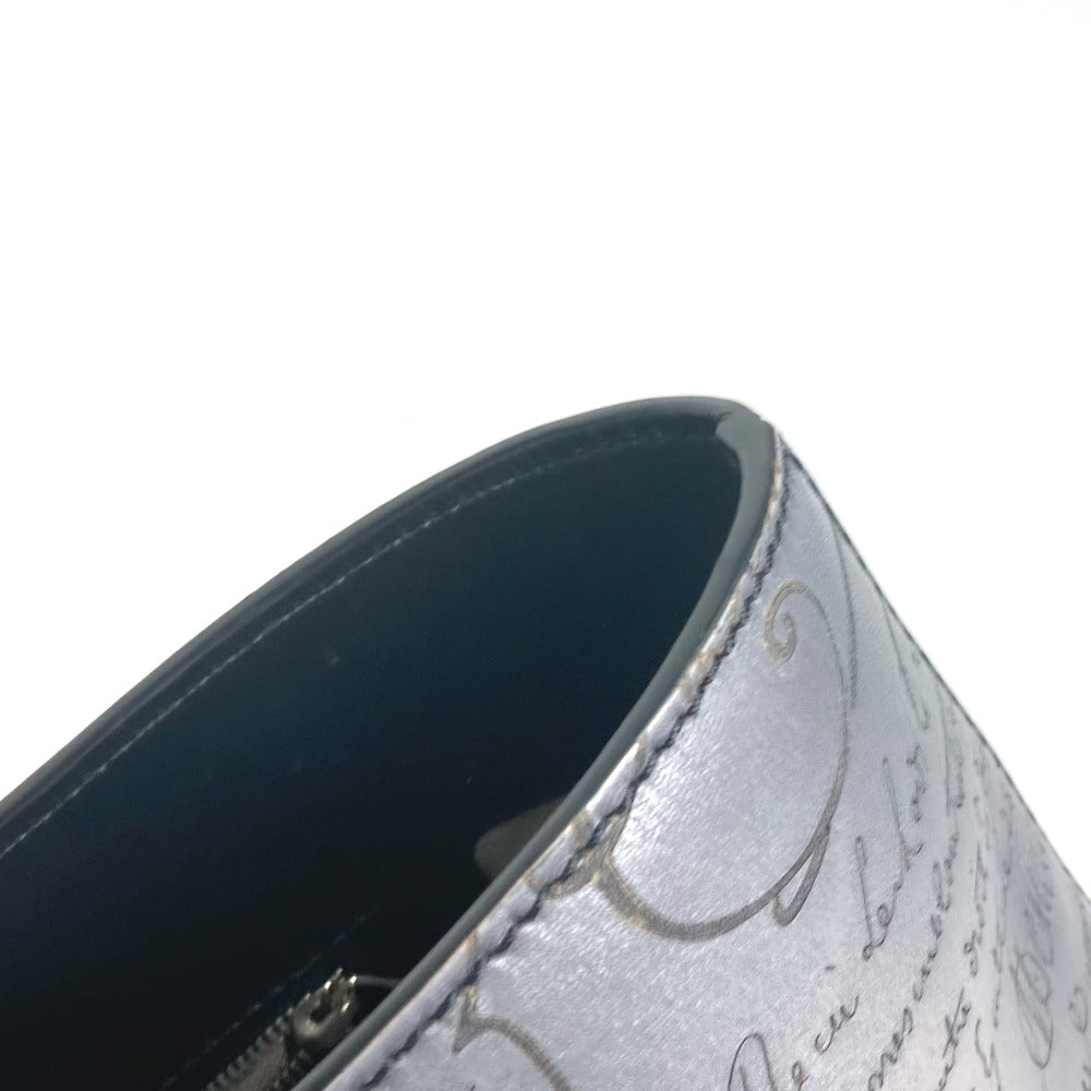Berluti Business Bag Uo223P , Scritto Leather Gray Toujours Mini Neo Scritto Mens