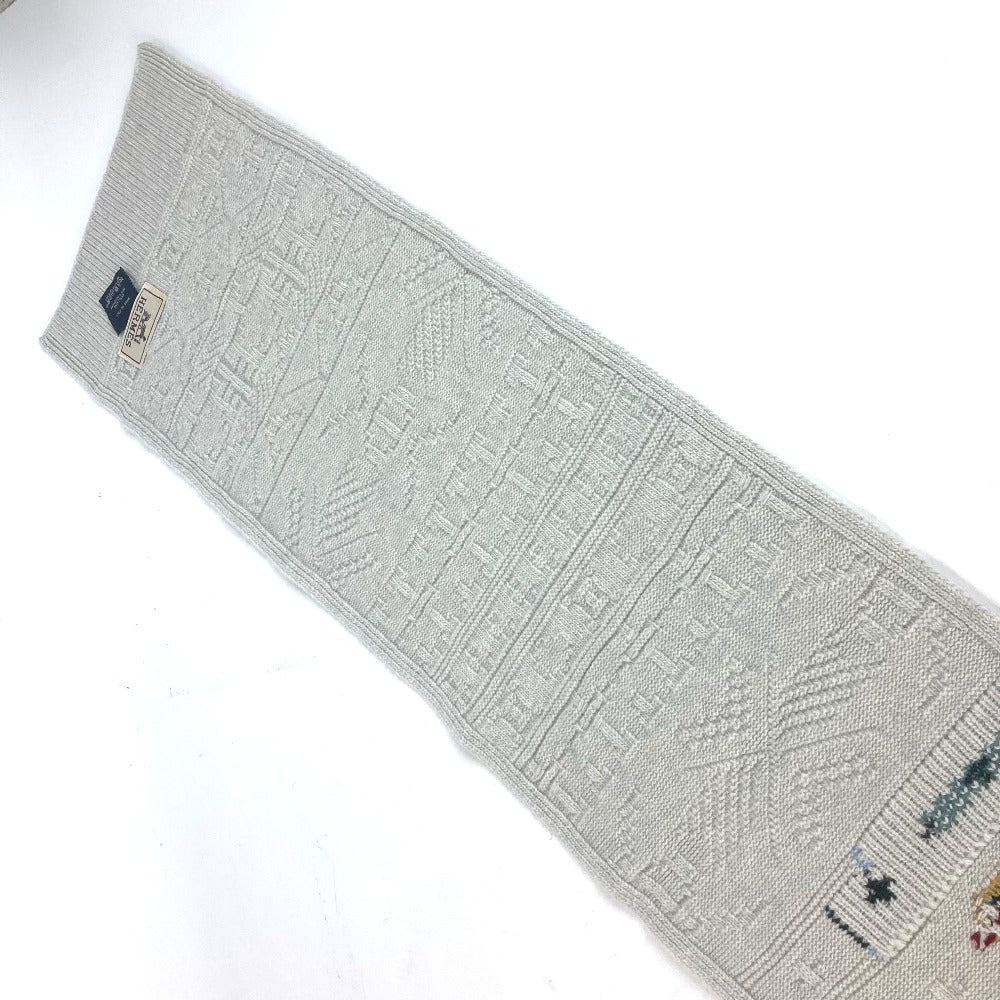 Hermes Scarf Wool, Cashmere Light Gray Type Autumn/Winter 2023 Collection Couleur En Coeur Mens