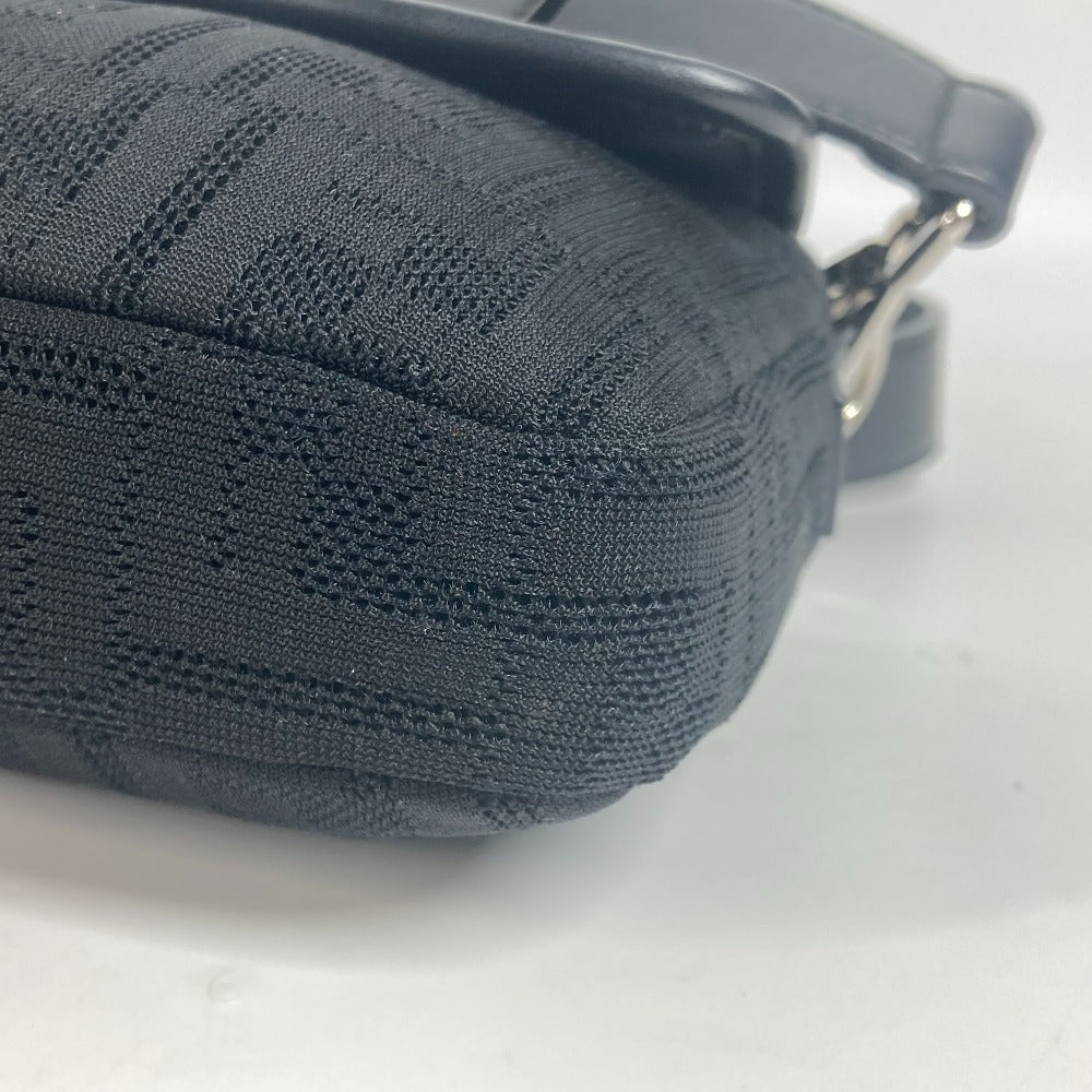Fendi Shoulder Bag 7Va472 Mesh, Leather, Rubber Black Mesh Mamma Bucket Mens