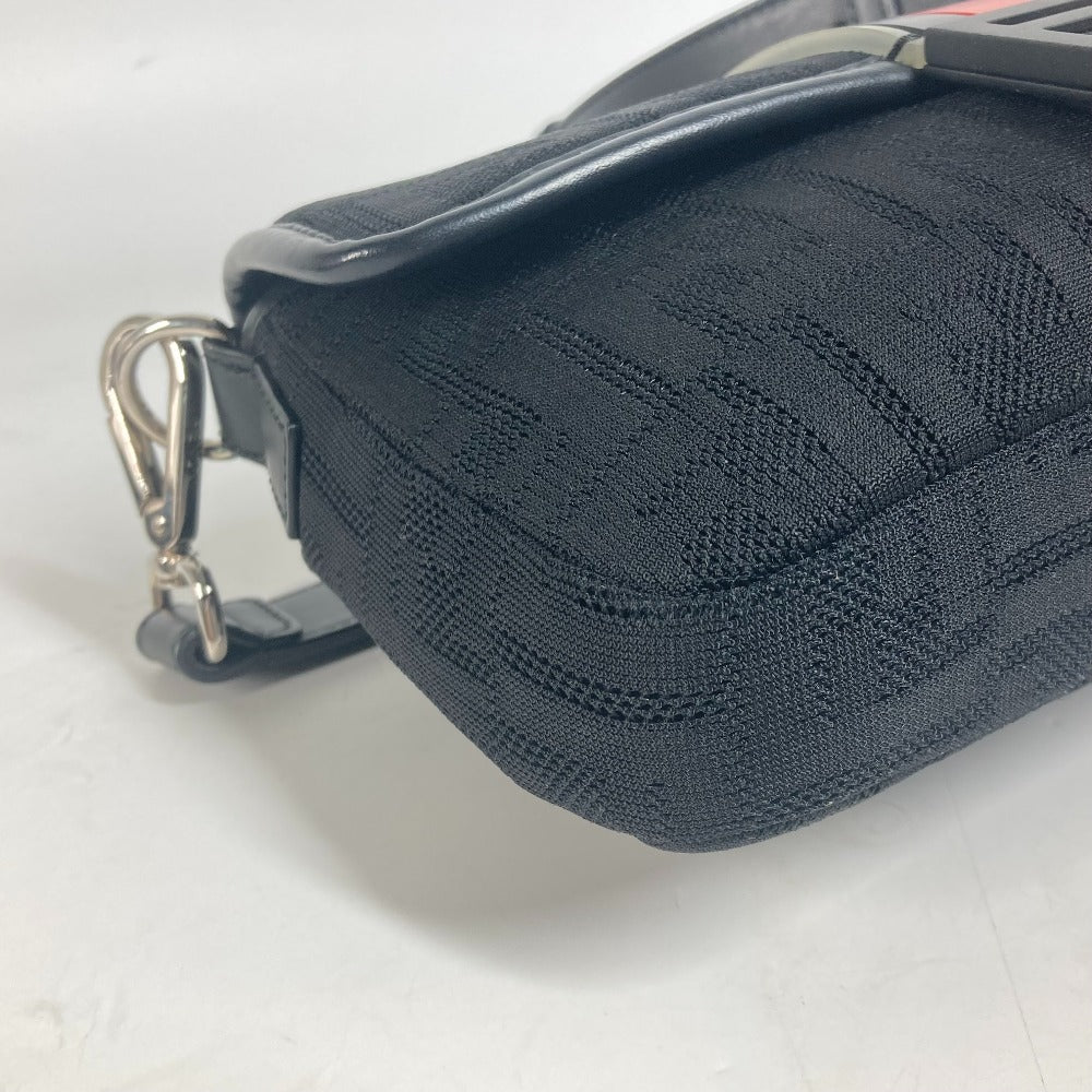 Fendi Shoulder Bag 7Va472 Mesh, Leather, Rubber Black Mesh Mamma Bucket Mens