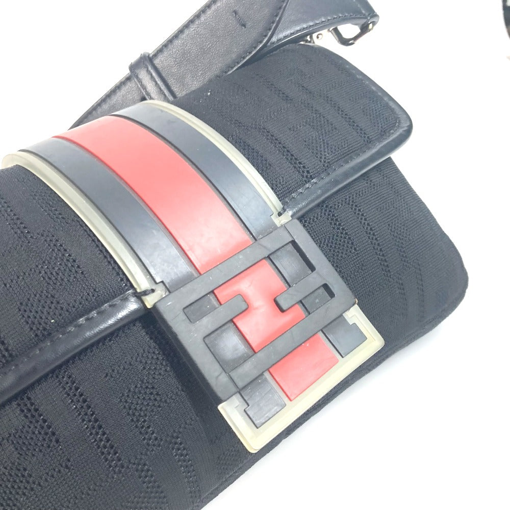 Fendi Shoulder Bag 7Va472 Mesh, Leather, Rubber Black Mesh Mamma Bucket Mens