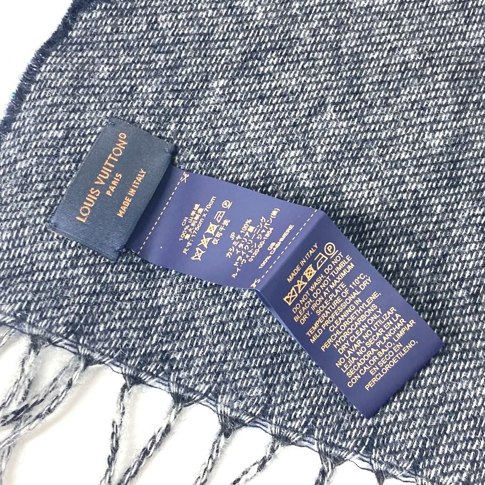 Louis Vuitton Scarf M77950 Cashmere Navy Monogram Monogram Giant Muffler Mens(Unisex)