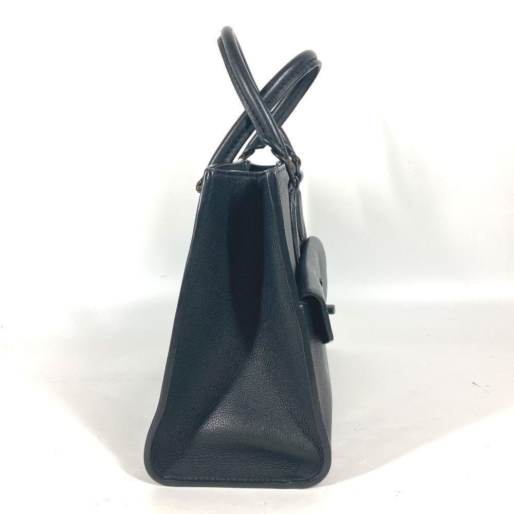 Louis Vuitton Handbag M55845 Grain Calfskin Leather Black Tote Bag Shoulder Bag Rock Me Tote Pm