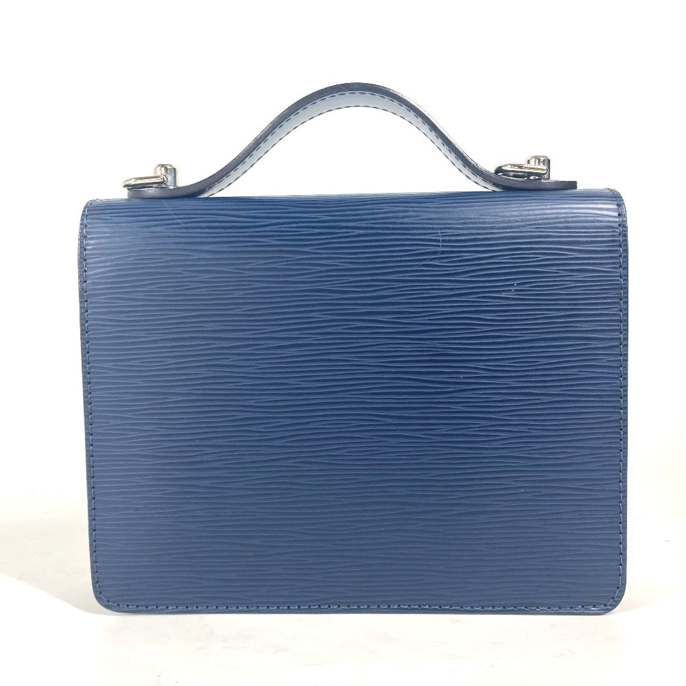 Louis Vuitton Handbag M40976 Epi Leather Navy Epi Monceau Bb Unisex(Unisex)
