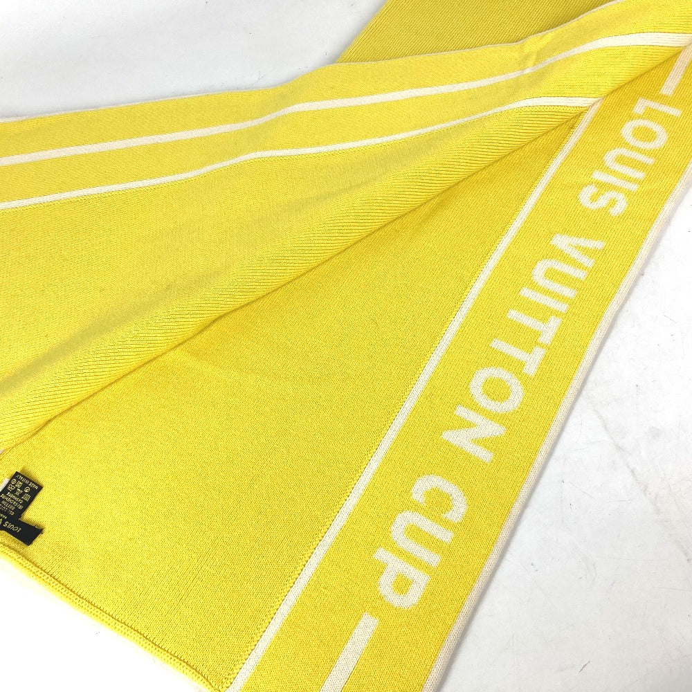 Louis Vuitton Scarf Cotton, Cashmere Yellow Lvcup Louis Vuitton Cup Logo Mens(Unisex)