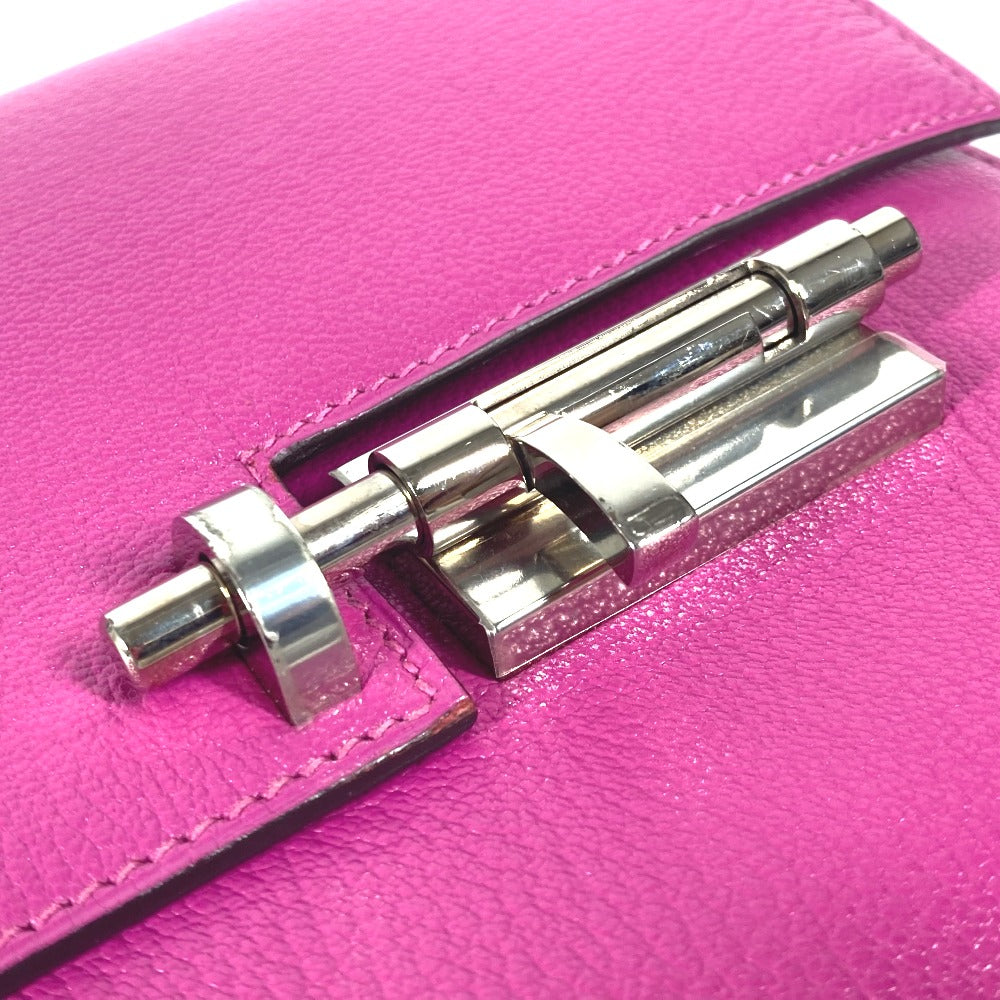 Hermes Clutch Bag Shave Purple Veru Women