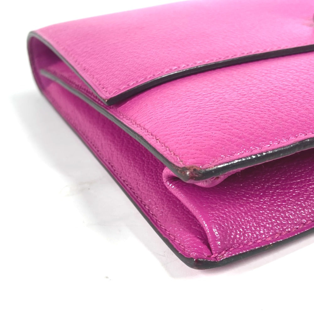 Hermes Clutch Bag Shave Purple Veru Women