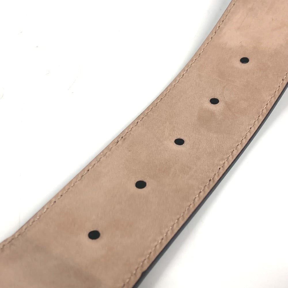 Gucci Belt 411924 Leather / Canvas Navy Gg Interlocking G Women 75