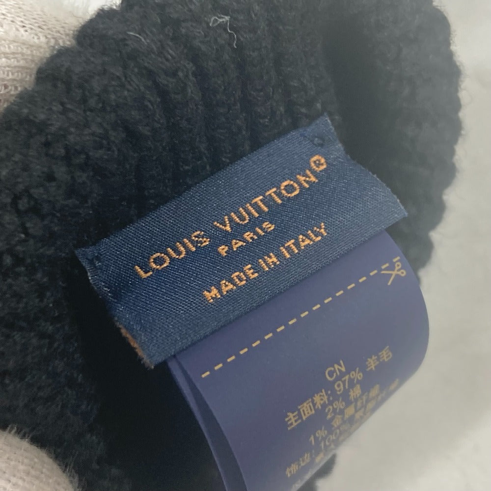 Louis Vuitton Gloves M7824I Wool, Cotton Black Touch-Screen Compatible Fingertips Globe Damier