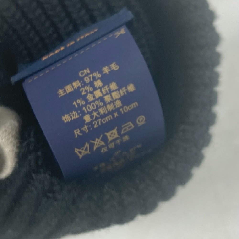 Louis Vuitton Gloves M7824I Wool, Cotton Black Touch-Screen Compatible Fingertips Globe Damier