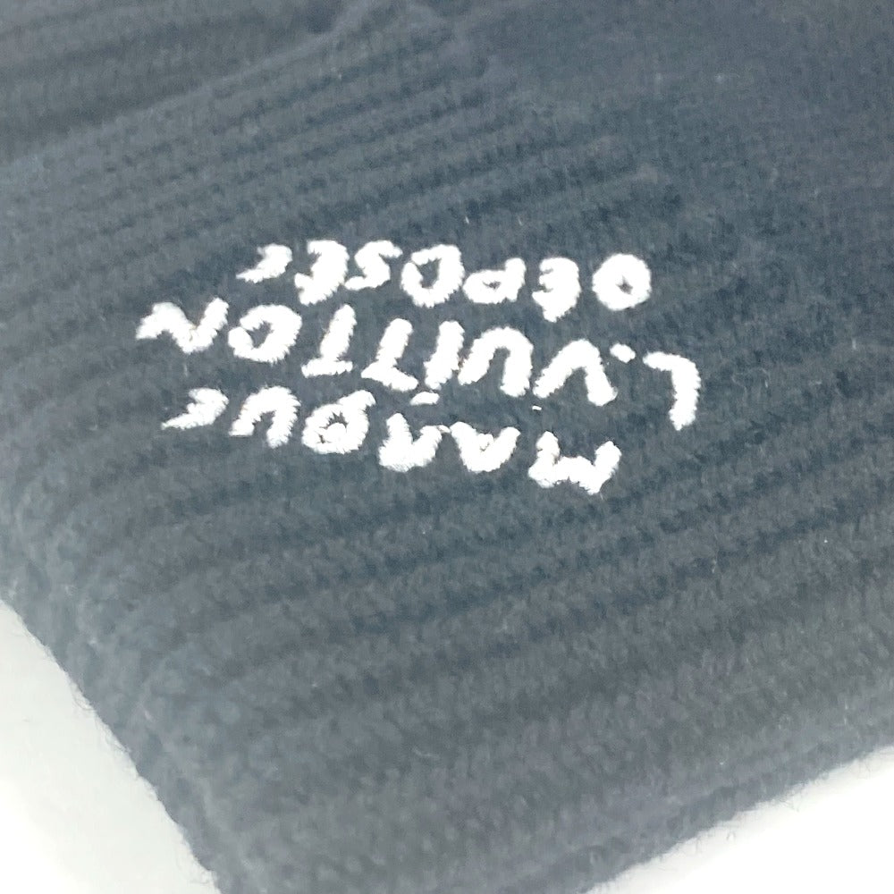 Louis Vuitton Gloves M7824I Wool, Cotton Black Touch-Screen Compatible Fingertips Globe Damier