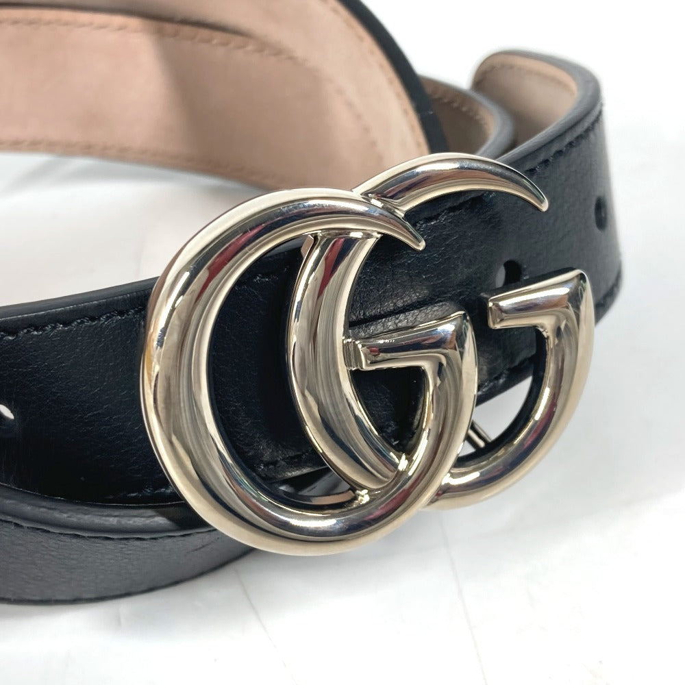 Gucci Belt 432707 Leather Black Gg Buckle L