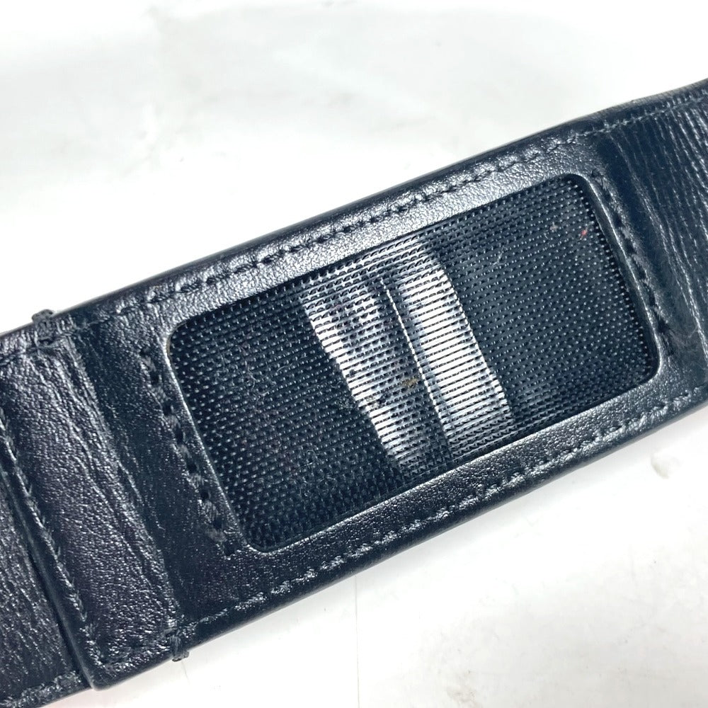 Christian Louboutin Belt Leather Black Studs Logo Unisex(Unisex)