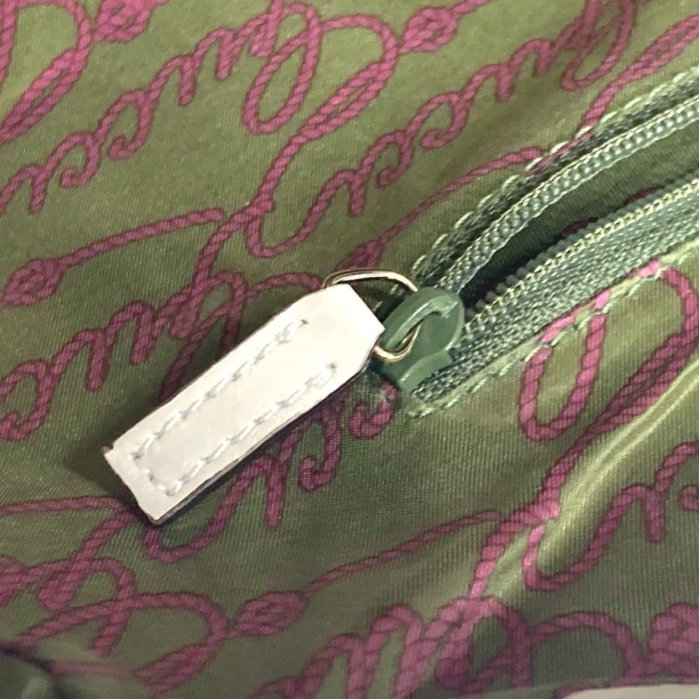 Gucci Shoulder Bag 264216 Leather/Nylon Jacquard Pink Gg Charm Logo Women