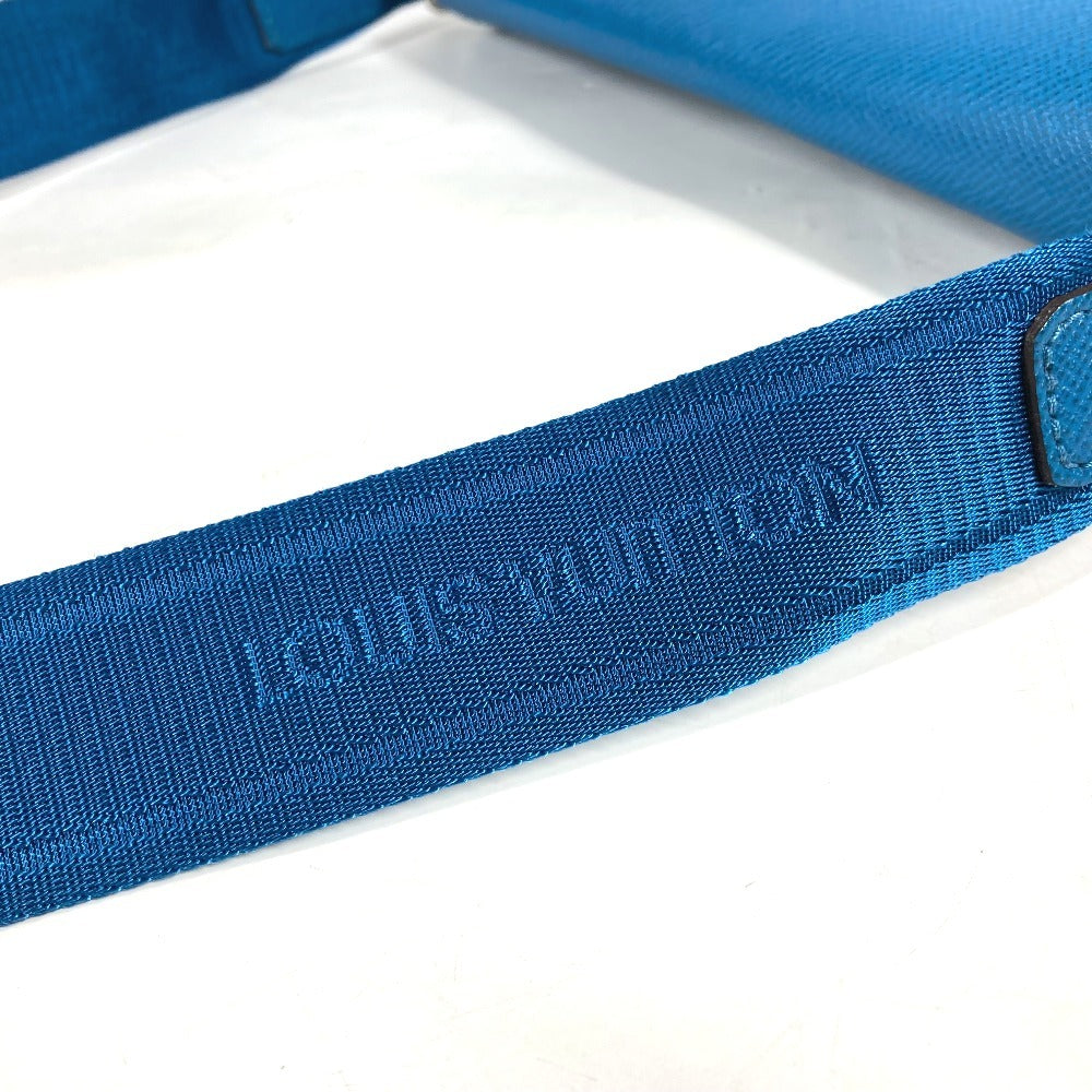 Louis Vuitton Shoulder Bag M32823 Taiga Leather Blue Taiga Roman Pm Unisex(Unisex)