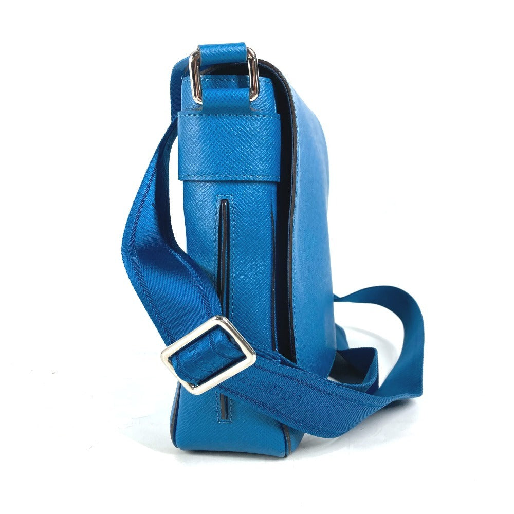 Louis Vuitton Shoulder Bag M32823 Taiga Leather Blue Taiga Roman Pm Unisex(Unisex)