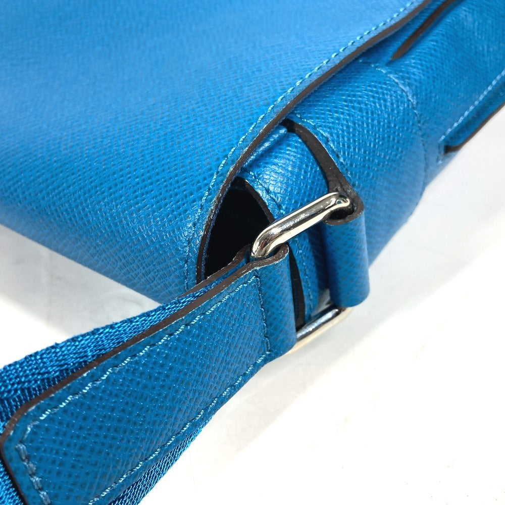 Louis Vuitton Shoulder Bag M32823 Taiga Leather Blue Taiga Roman Pm Unisex(Unisex)