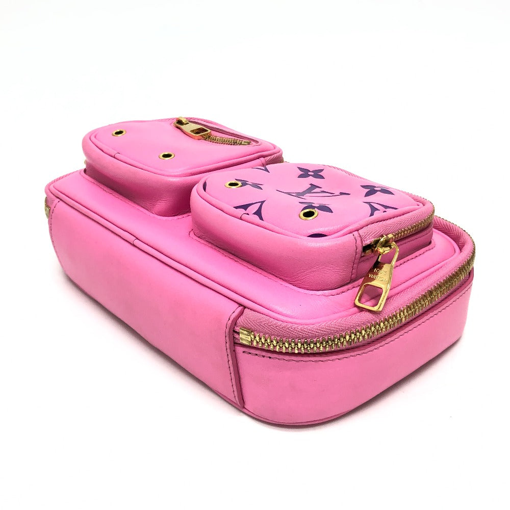 Louis Vuitton Shoulder Bag M59244 Leather Pink Utility Cross Sling Bag Women