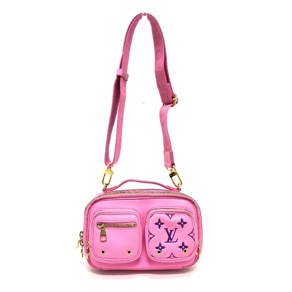 Louis Vuitton Shoulder Bag M59244 Leather Pink Utility Cross Sling Bag Women
