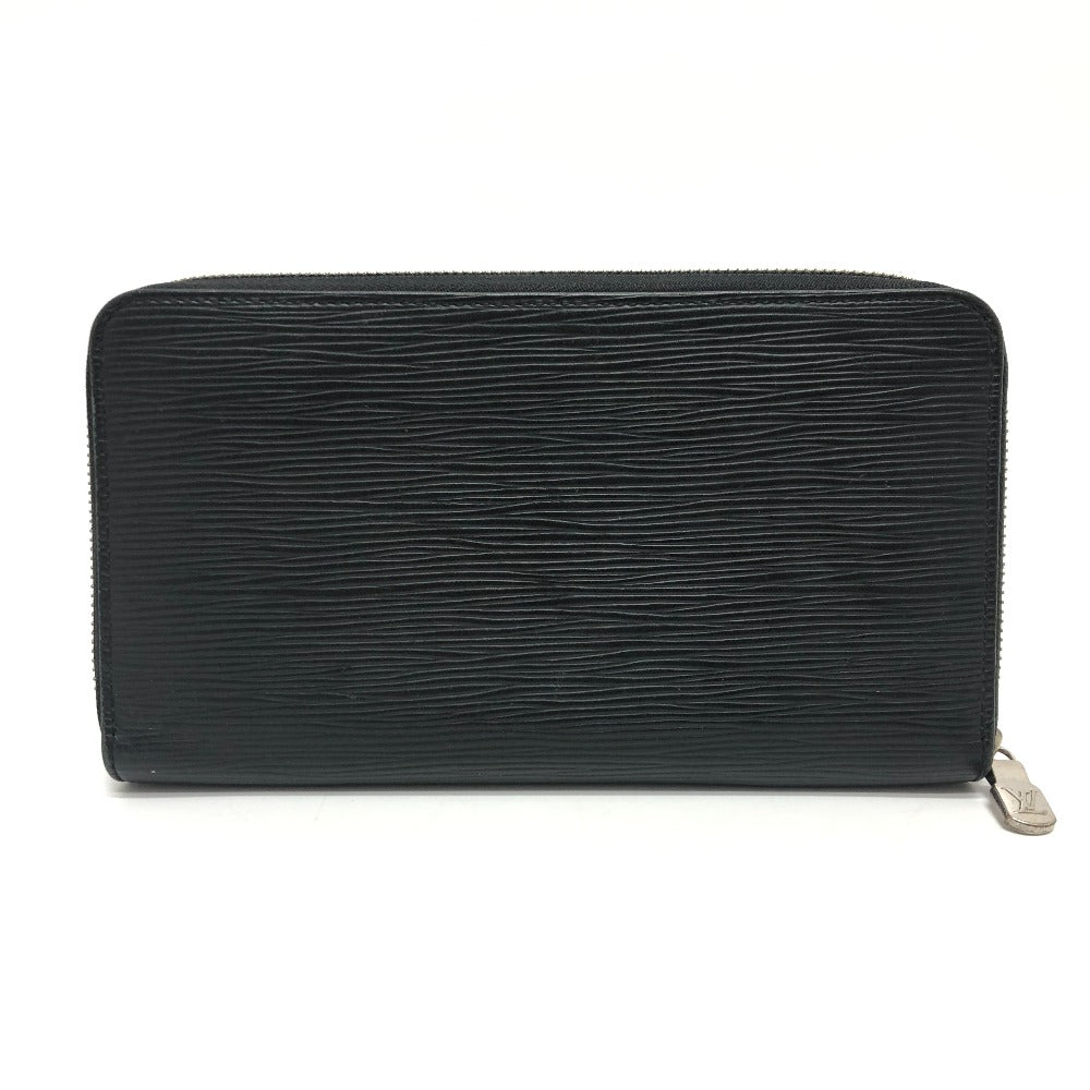 Louis Vuitton Long Wallet Purse M62643 Epi Leather Black Epi Zippy Organizer Nm Mens