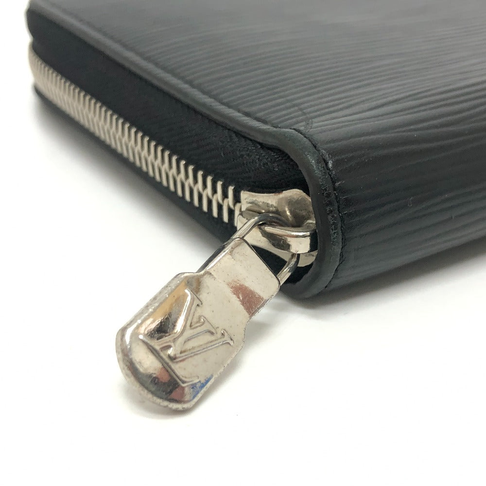 Louis Vuitton Long Wallet Purse M62643 Epi Leather Black Epi Zippy Organizer Nm Mens