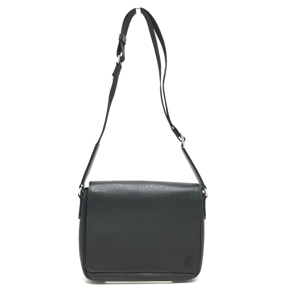 Louis Vuitton Shoulder Bag M30850 Taiga Leather Black Taiga District Pm Nv3 Mens