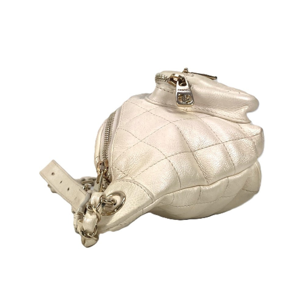 Chanel Sling Bag As0556 Leather Champagne Gold Bags, Waist Bags, 2-Way Bags, Handbags Cc Coco Mark