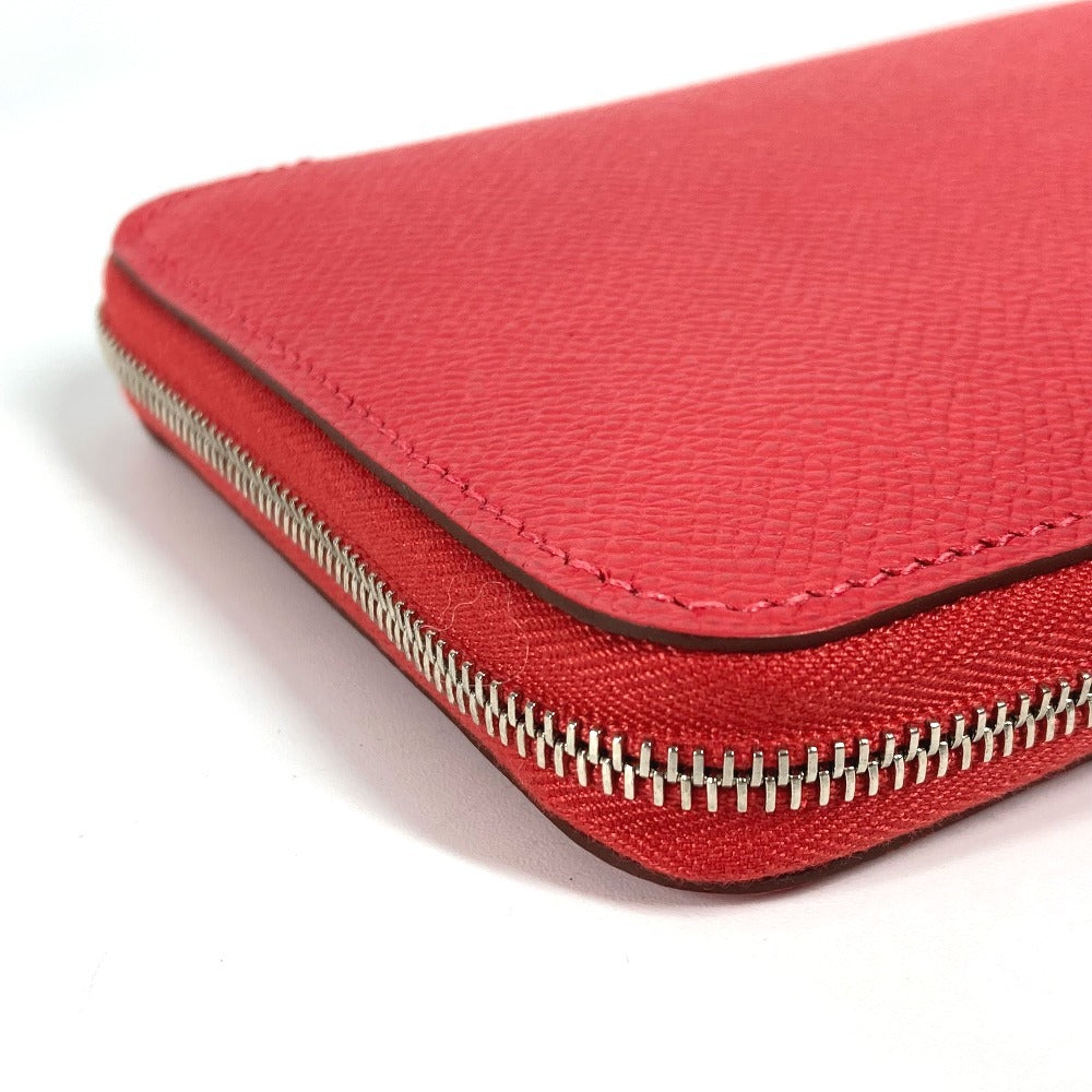Hermes Long Wallet Purse Epsom Red Azap Long Silk In Unisex(Unisex)