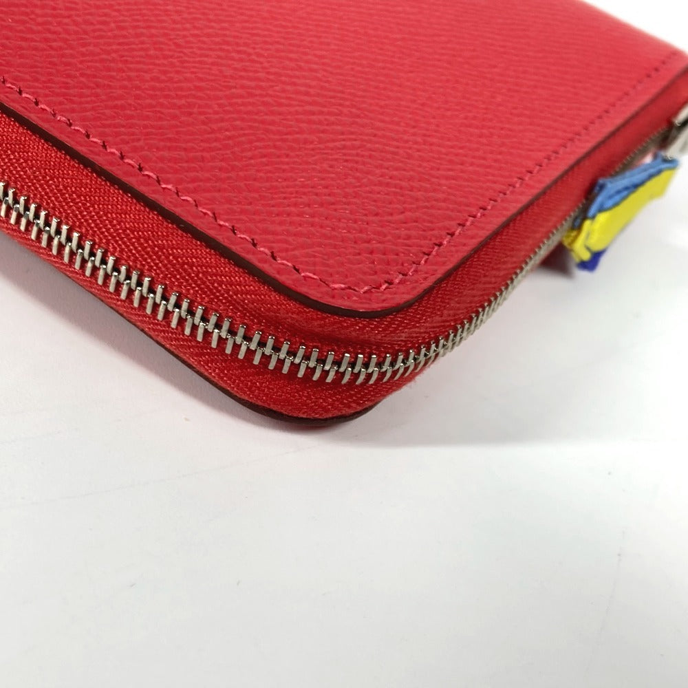 Hermes Long Wallet Purse Epsom Red Azap Long Silk In Unisex(Unisex)