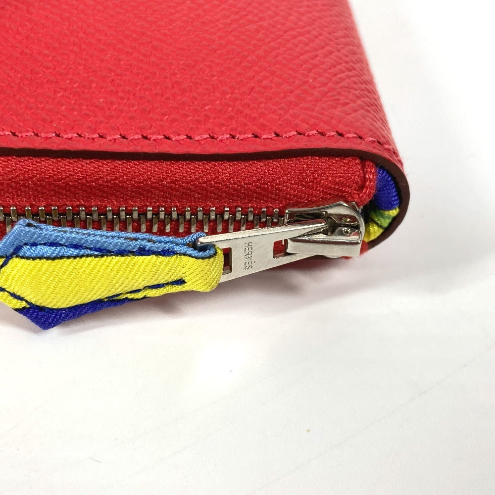 Hermes Long Wallet Purse Epsom Red Azap Long Silk In Unisex(Unisex)