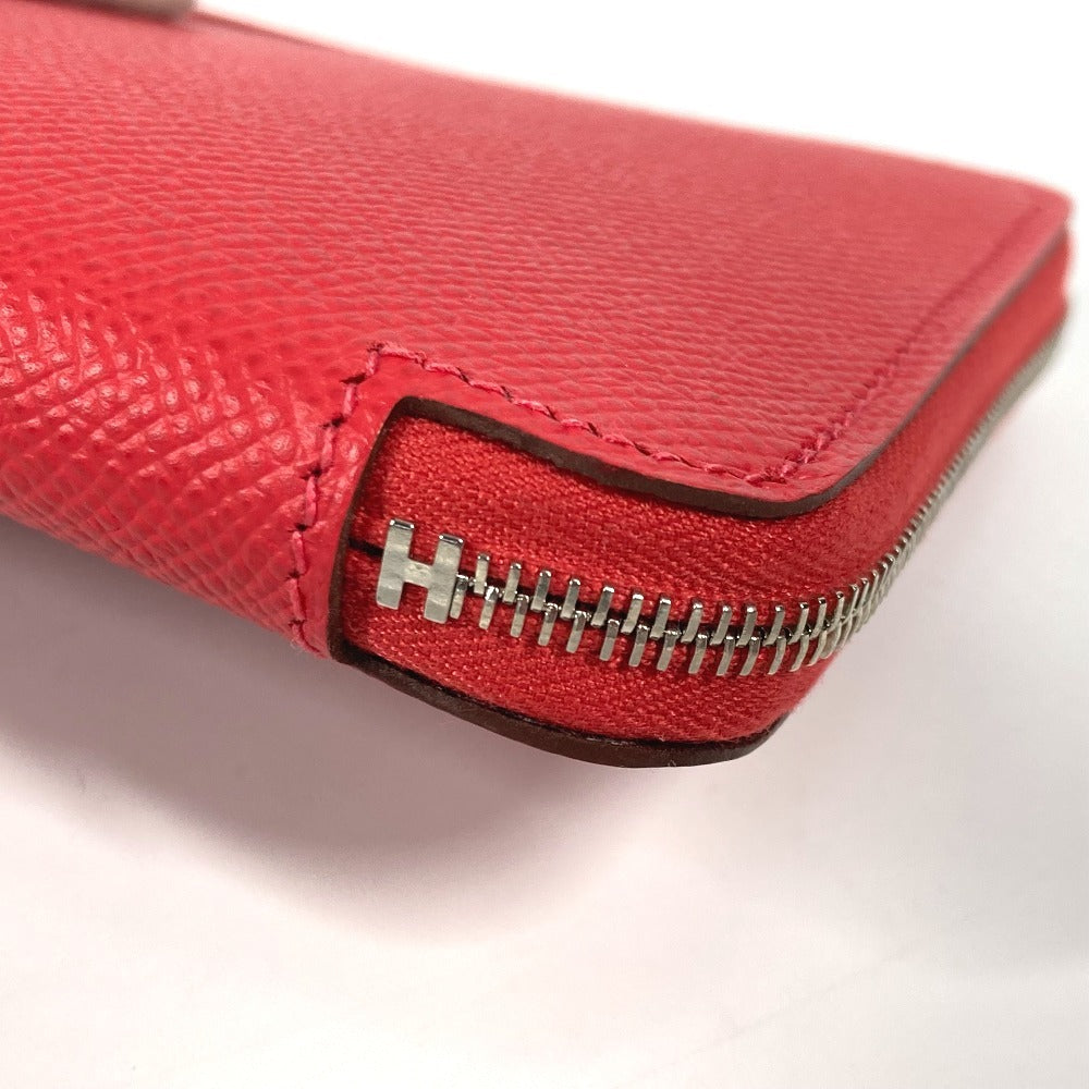 Hermes Long Wallet Purse Epsom Red Azap Long Silk In Unisex(Unisex)