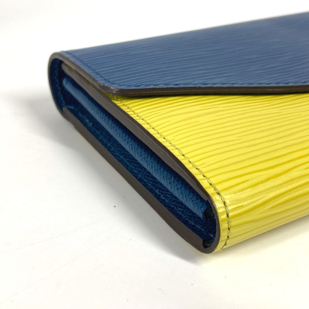 Louis Vuitton Long Wallet Purse M60528 Epi Leather Blue Epi Portefeuille Sara
