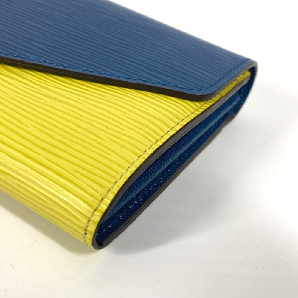 Louis Vuitton Long Wallet Purse M60528 Epi Leather Blue Epi Portefeuille Sara