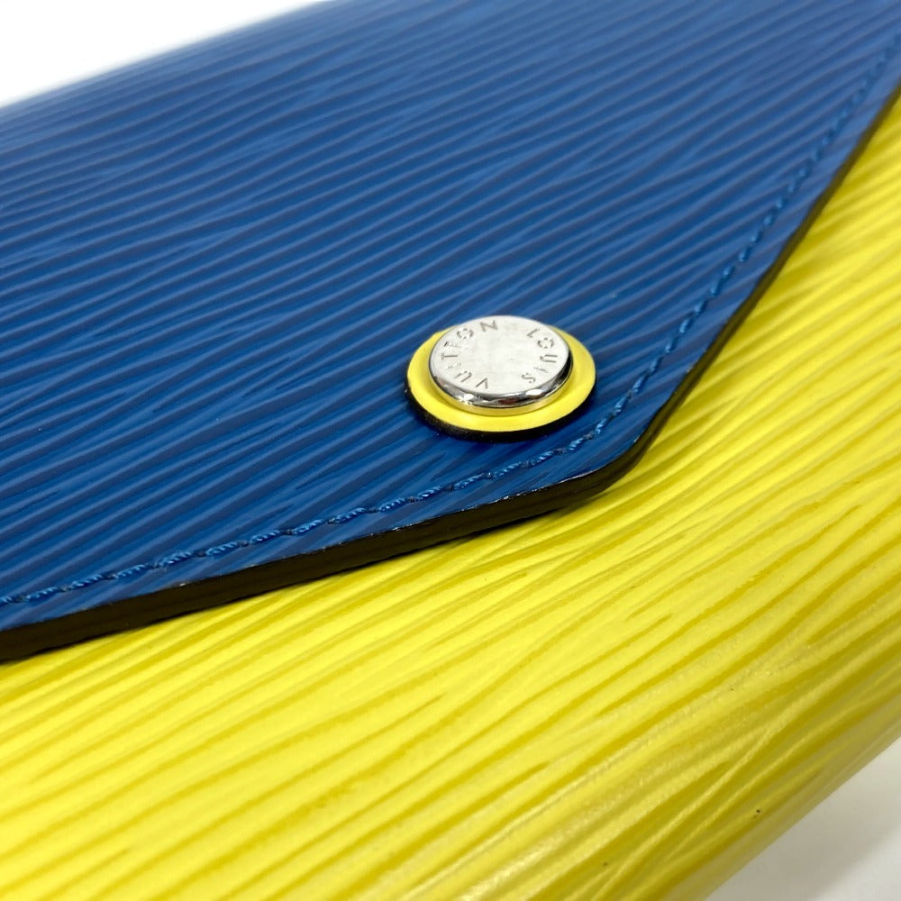 Louis Vuitton Long Wallet Purse M60528 Epi Leather Blue Epi Portefeuille Sara