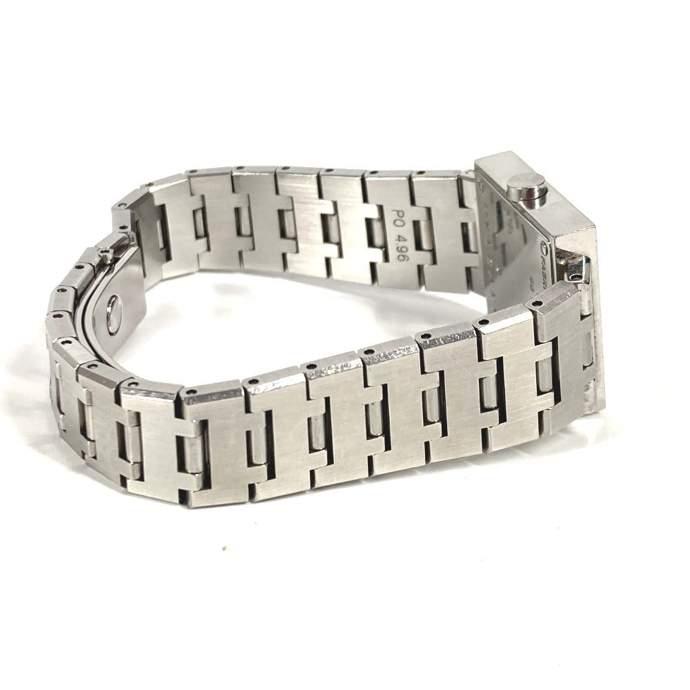 Bvlgari Watches Quartz Sq22Ss Stainless Steel Silver Square Quadlard Black Dial Women