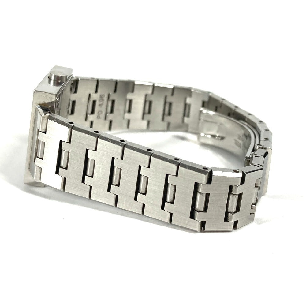 Bvlgari Watches Quartz Sq22Ss Stainless Steel Silver Square Quadlard Black Dial Women