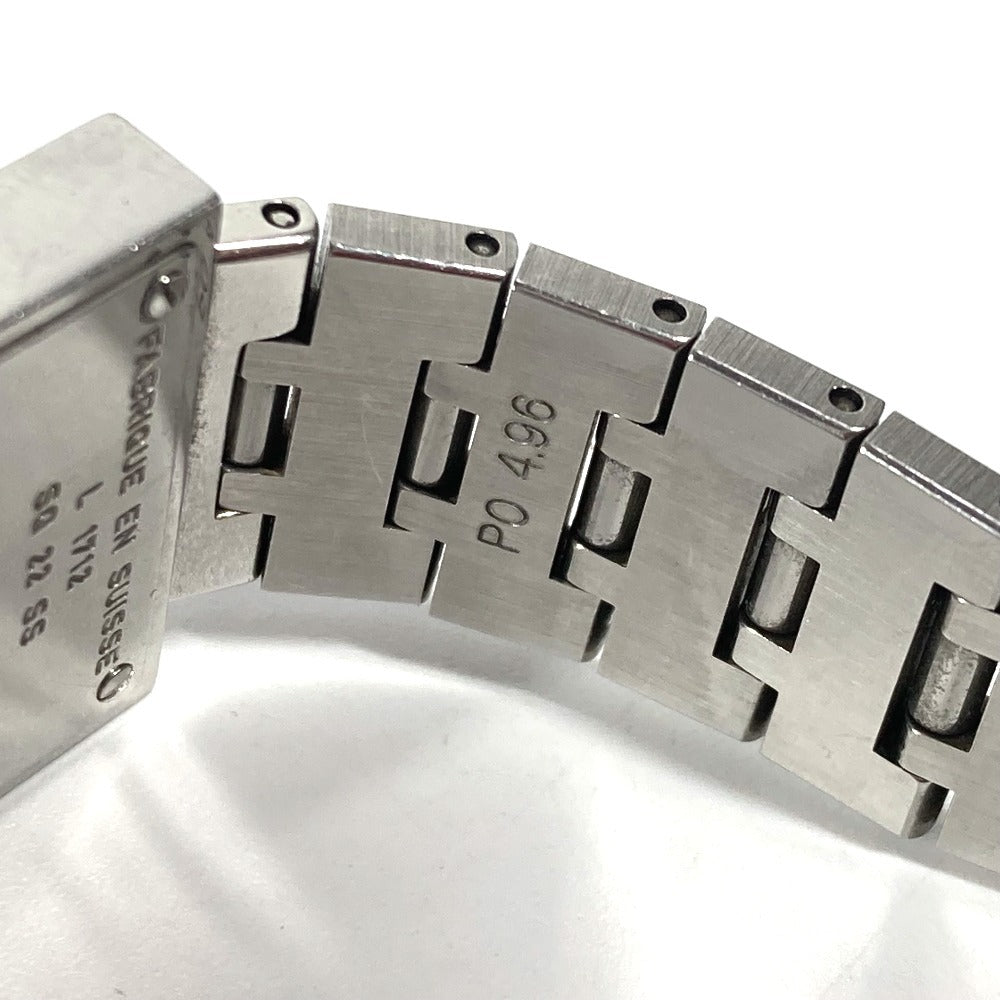 Bvlgari Watches Quartz Sq22Ss Stainless Steel Silver Square Quadlard Black Dial Women