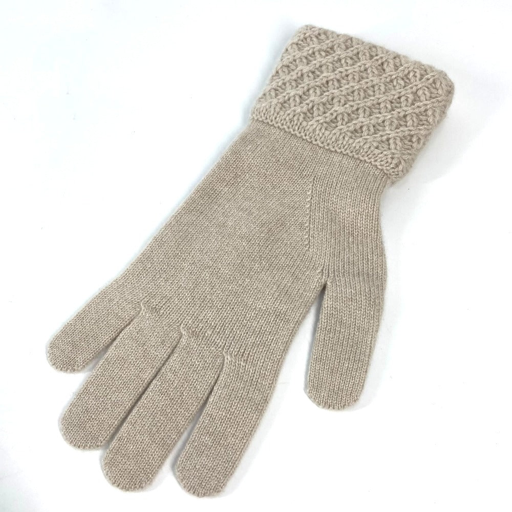 Chanel Gloves Cashmere Beige Cc Coco Mark Logo Women