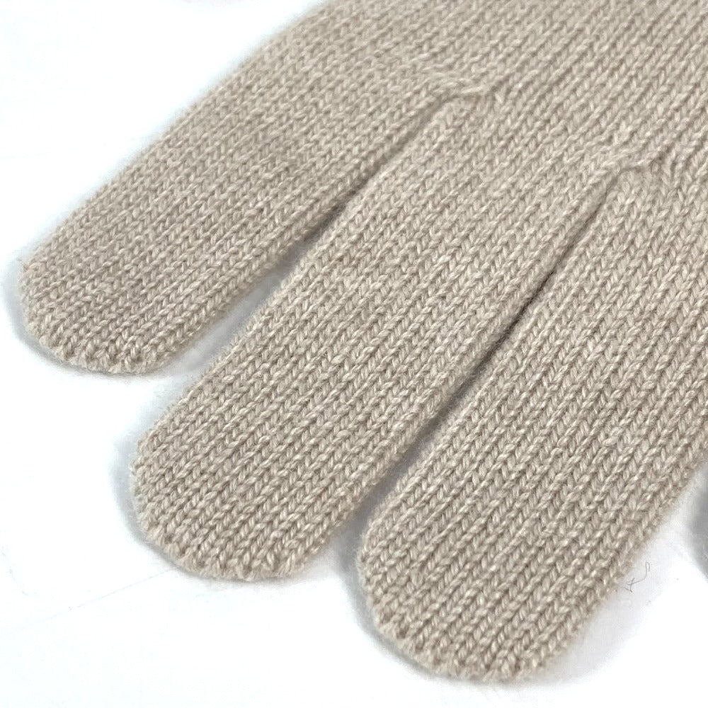 Chanel Gloves Cashmere Beige Cc Coco Mark Logo Women
