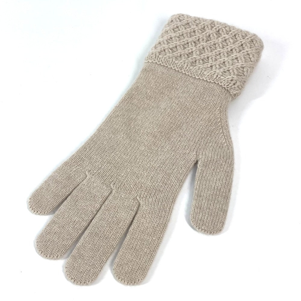 Chanel Gloves Cashmere Beige Cc Coco Mark Logo Women