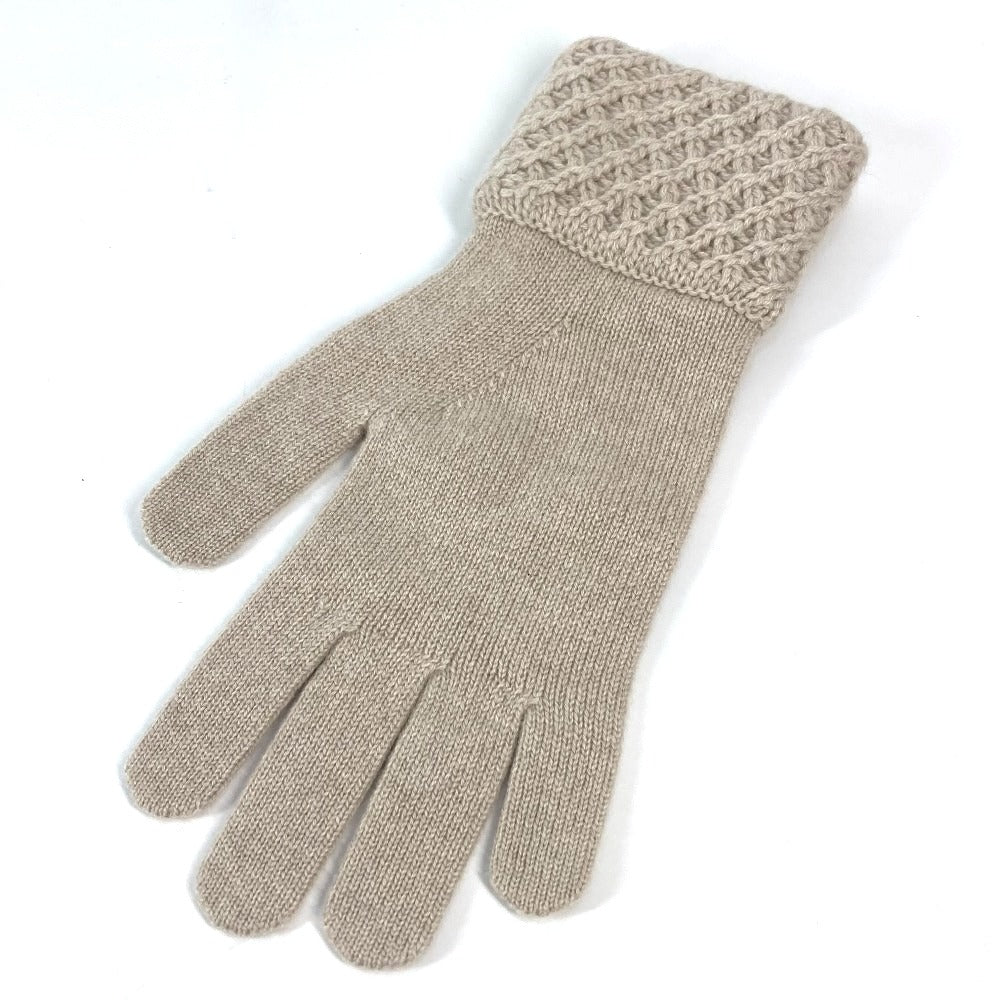 Chanel Gloves Cashmere Beige Cc Coco Mark Logo Women