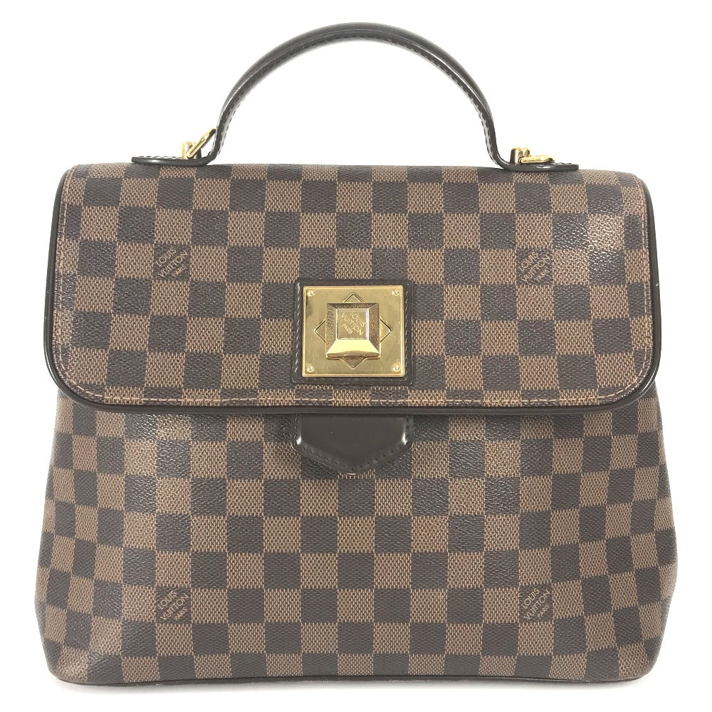 Louis Vuitton Handbag N41168 Damier Canvas Brown Damier Bergamo Mm Women