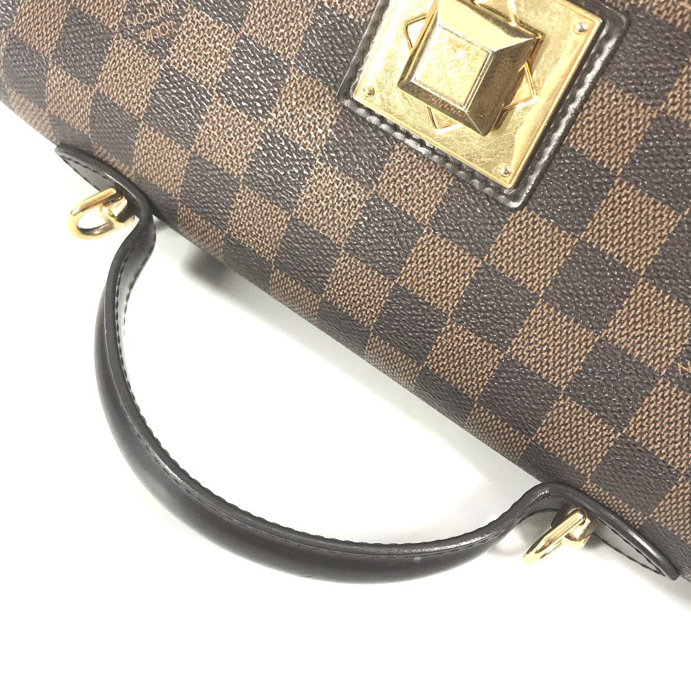 Louis Vuitton Handbag N41168 Damier Canvas Brown Damier Bergamo Mm Women